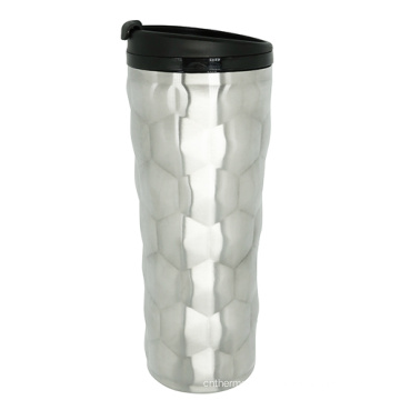 Acero inoxidable único viaje vacío taza 16oz plata